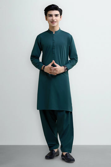 Bottle Green Teens Kameez Shalwar