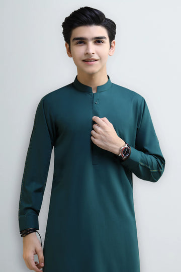 Bottle Green Teens Kameez Shalwar