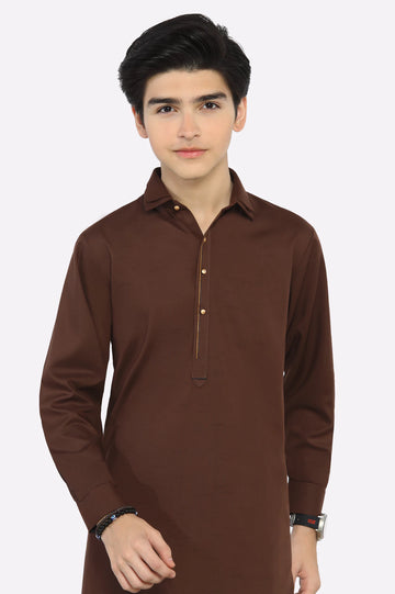 Brown Boys Kameez Shalwar