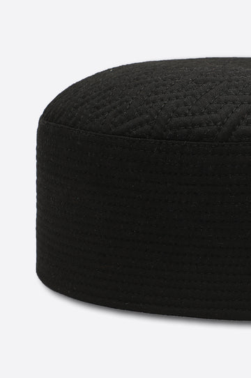 Black Kufi Cap For Men