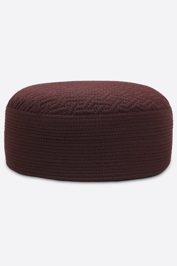 Maroon Kufi Cap For Men