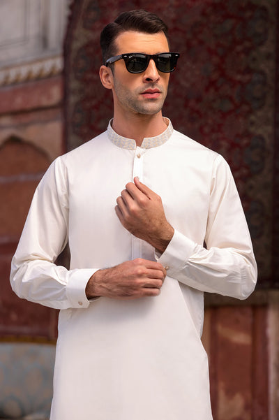 Cream Cotton Shalwar Kameez Cream Cotton Shalwar Kameez