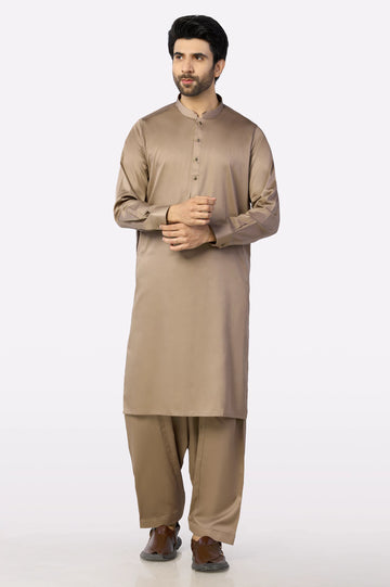 Men's Light Brown Shalwar Kameez in Pakistan
