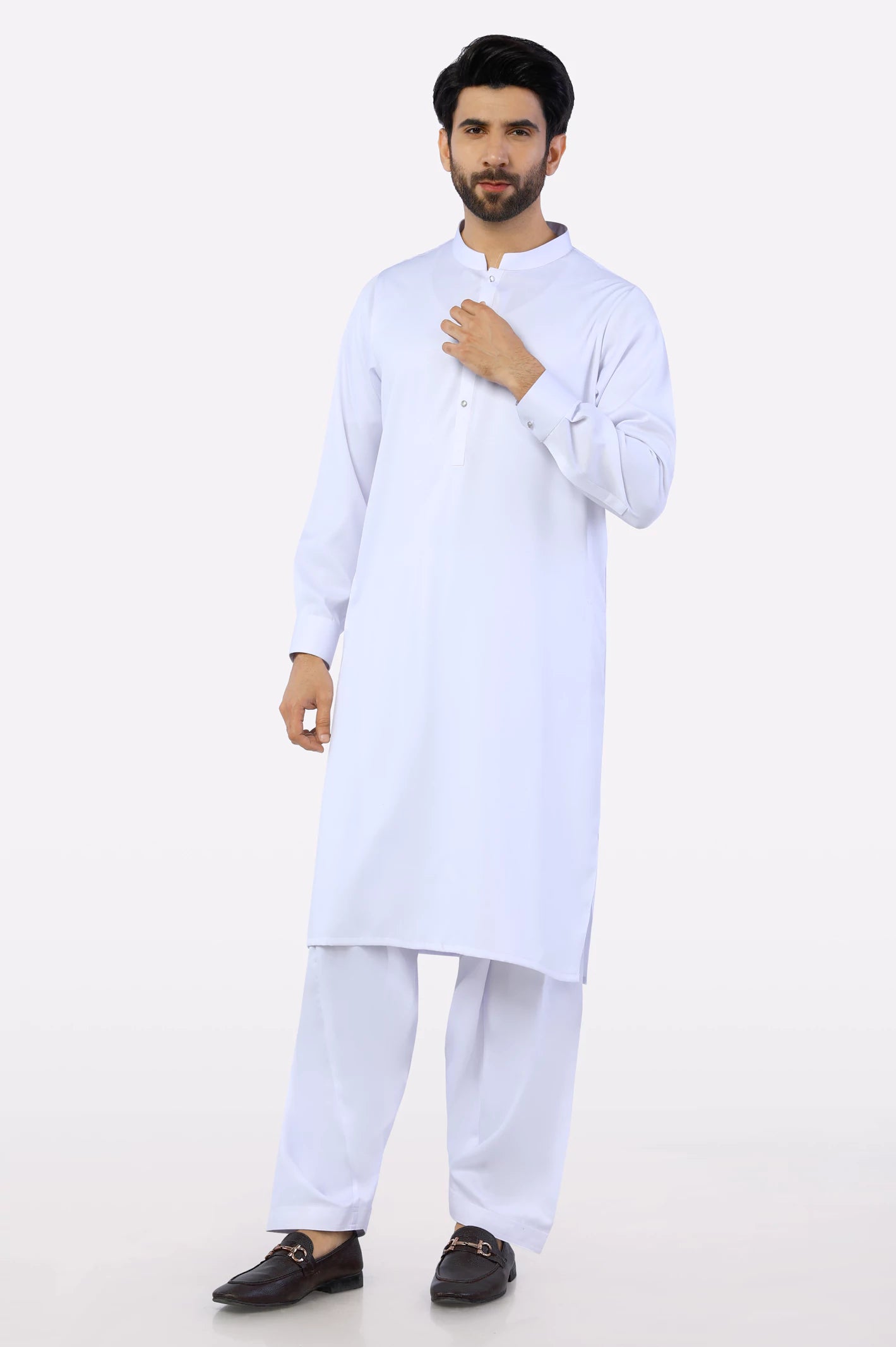 White Wash & Wear Shalwar Kameez From Diners
