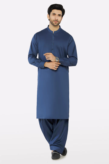 Royal Blue Cotton Shalwar Kameez
