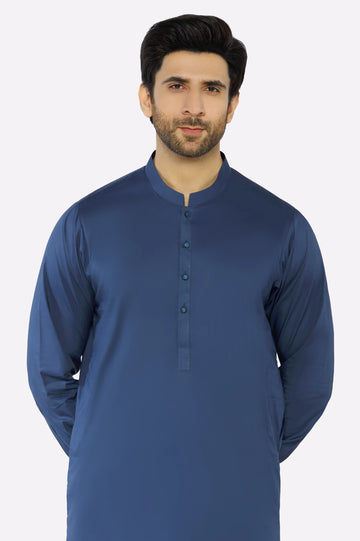Royal Blue Cotton Shalwar Kameez