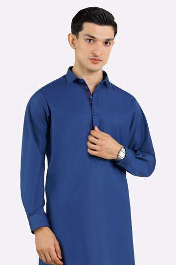 Royal Blue Wash & Wear Shalwar Kameez