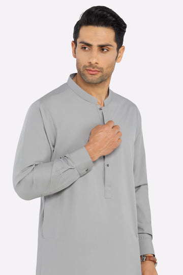Light Grey Wash & Wear Shalwar Kameez