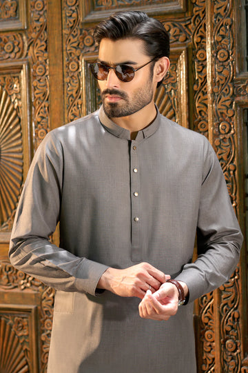 Light Grey Wash & Wear Kurta Pajama
