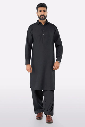 Dark Grey Wash & Wear Shalwar Kameez
