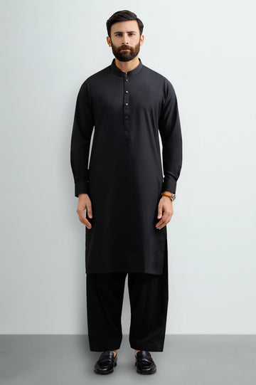 Black Wash & Wear Shalwar Kameez