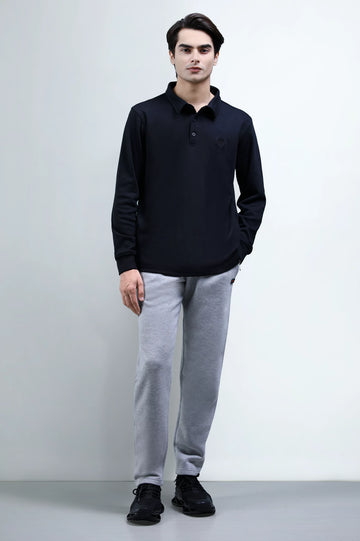 Black Long Sleeves Polo