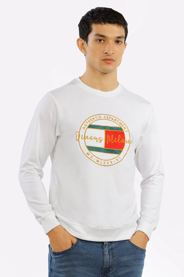 Printed Crew Neck Sweatshirt