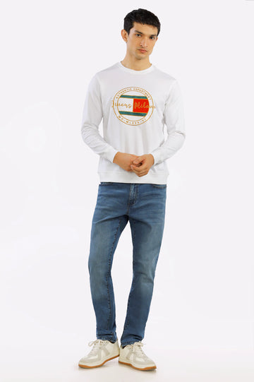 Printed Crew Neck Sweatshirt