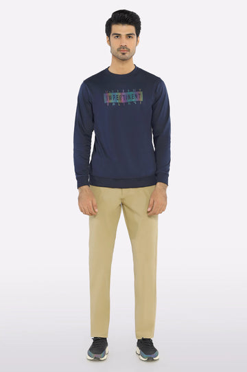 Navy Blue Graphic Sweatshirt
