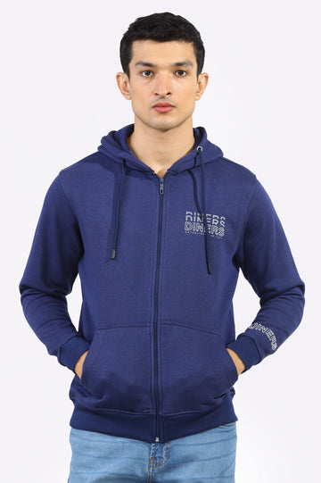 Logo Printed Zipper Hoodie