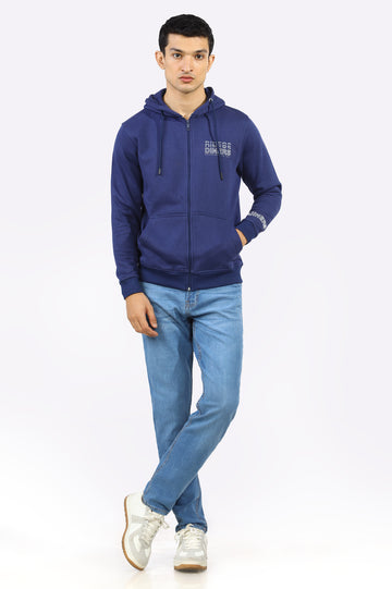 Logo Printed Zipper Hoodie