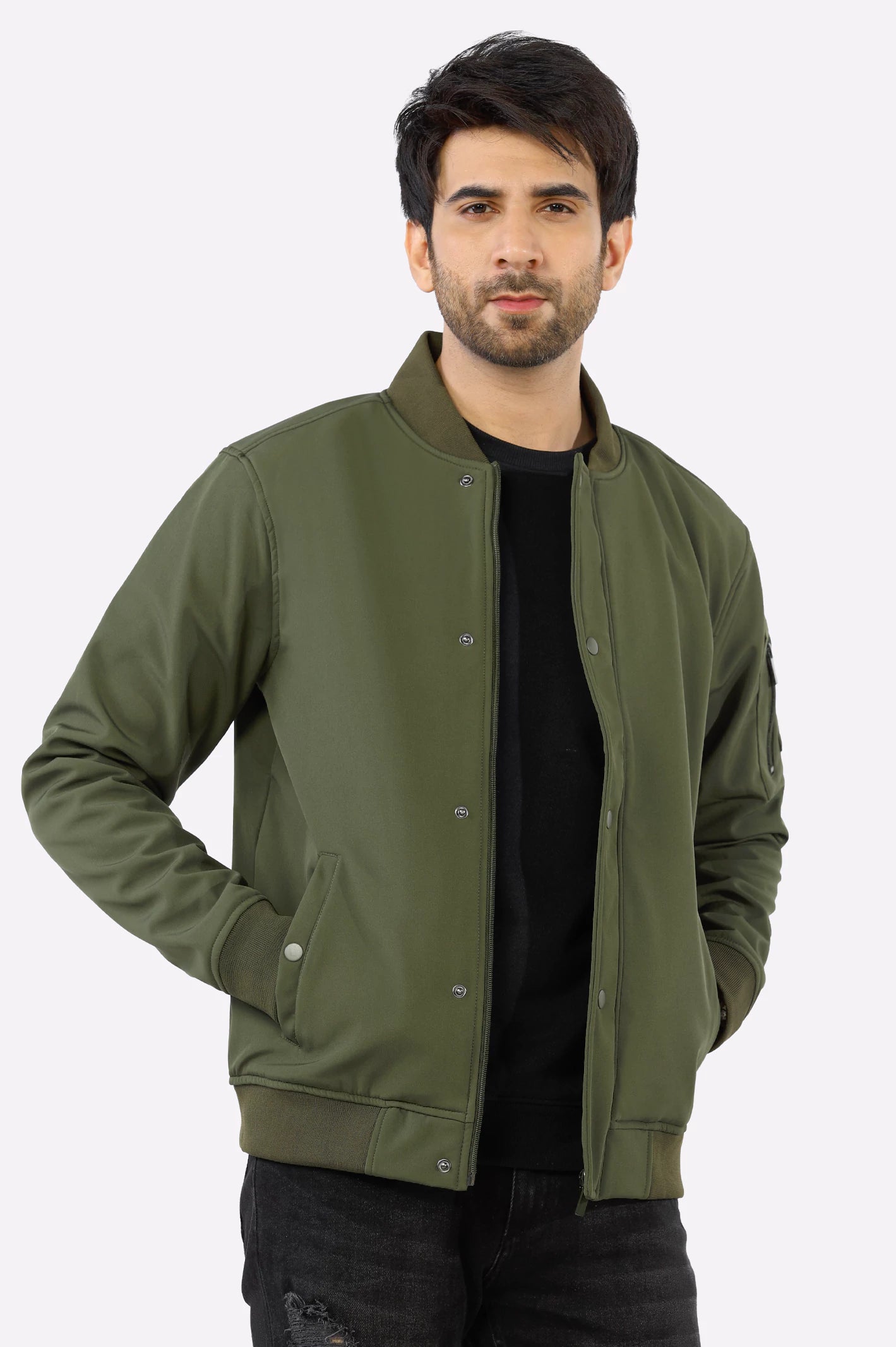 Olive green color clearance jacket