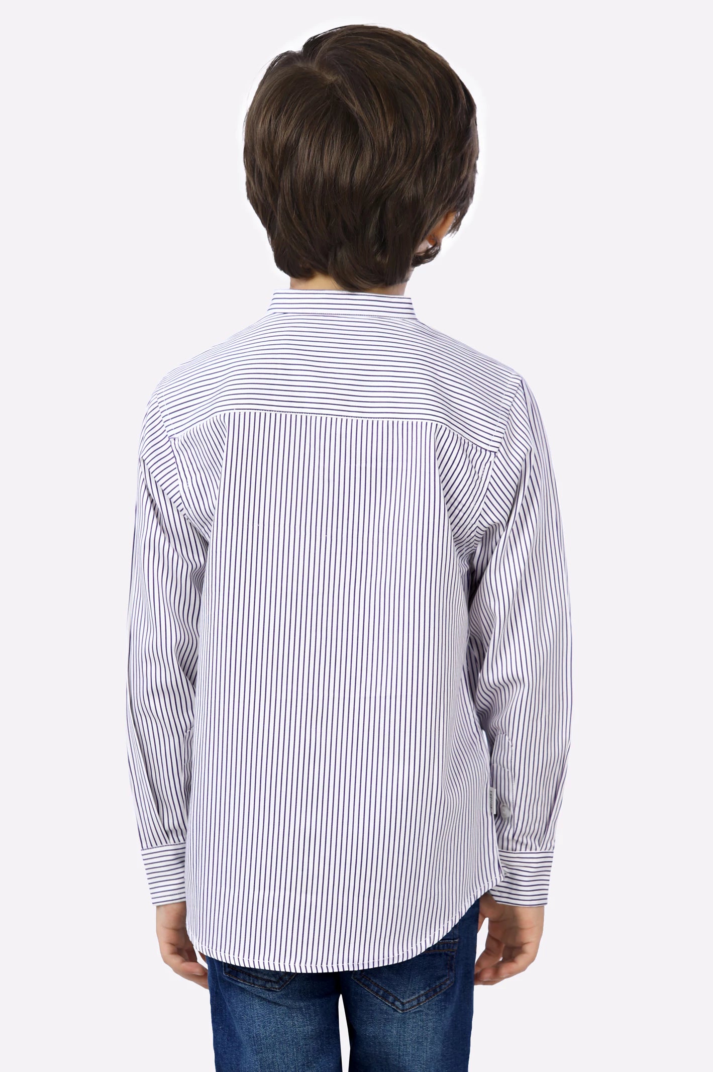 Purple Pinstripe Boys Shirt From Diners