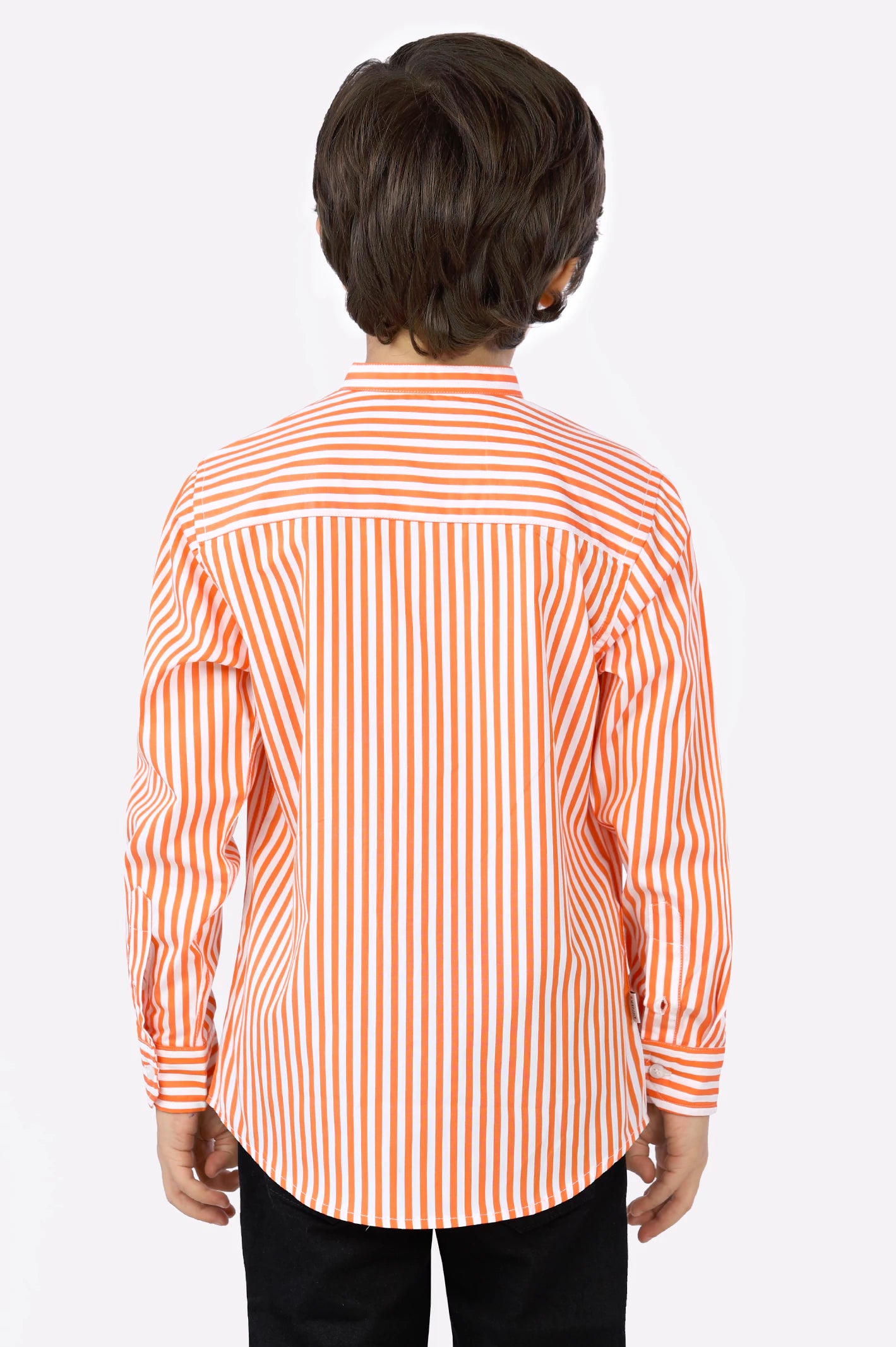 Orange Bengal Stripe Boys Shirt From Diners