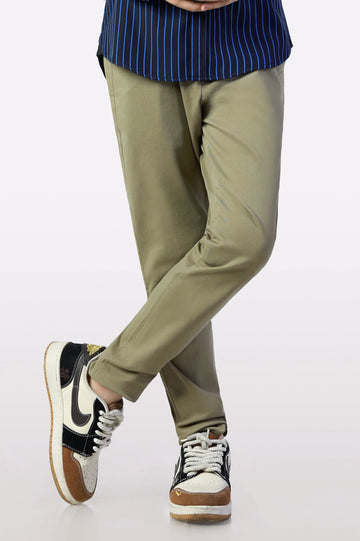 Beige Smart Fit Cotton Chino