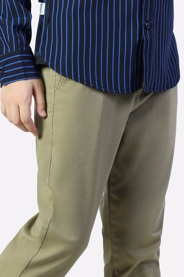 Beige Smart Fit Cotton Chino