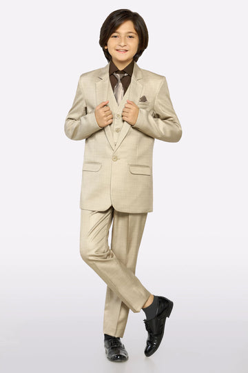 Boys 3-Piece Suiting Set in Fawn