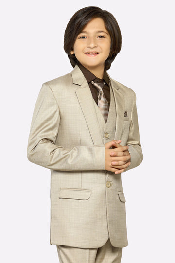 Boys 3-Piece Suiting Set in Fawn