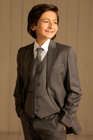 Dark Grey Suiting for Boys