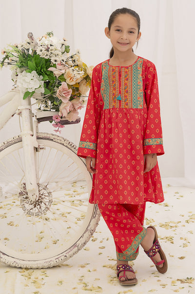 Cambric Red 2PC Suit From Diners Cambric Red 2PC Suit From Diners