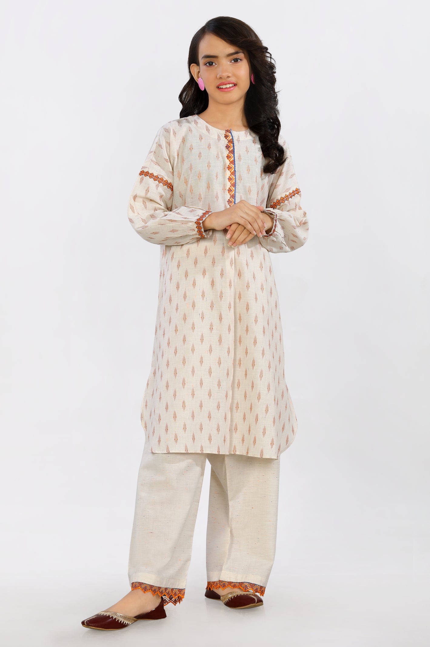 Cambric Cream 2PC Suit From Diners