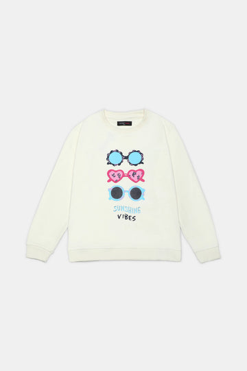 Off White Graphic Girls Sweatshirt