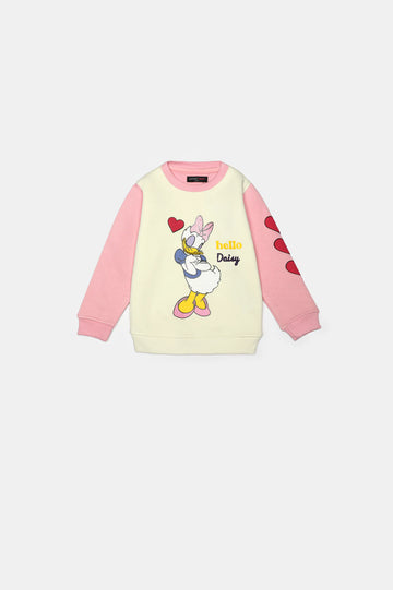 Daisy Graphic Print Girls Sweatshirt