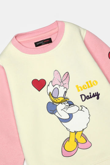 Daisy Graphic Print Girls Sweatshirt