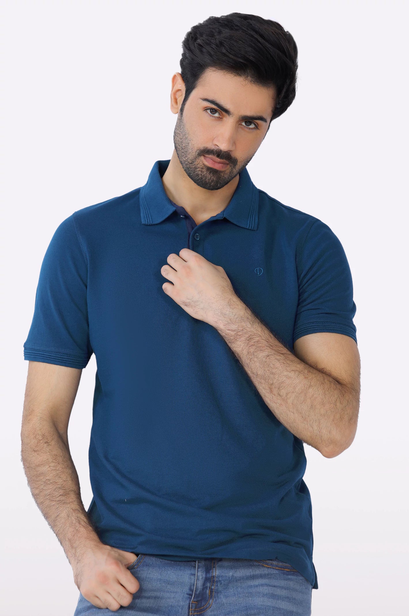 Jacquard Collar Polo From Diners