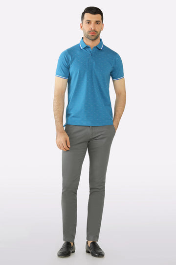 Blue All Over Printed Polo