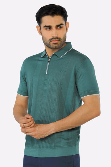 Dark Green Mercerized Polo