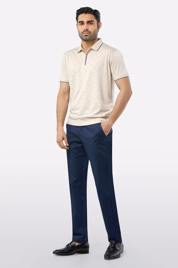 Beige Mercerized Polo