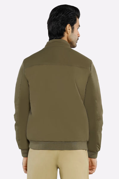 Men’s Stand Collar Multi-Pockets Olive Jacket Men’s Stand Collar Multi-Pockets Olive Jacket