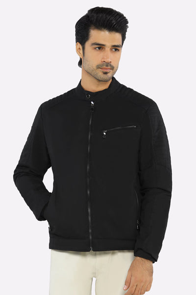 Men’s Cafe Racer Cotton Black Jacket Men’s Cafe Racer Cotton Black Jacket