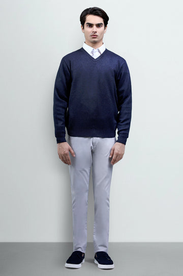 Full-Sleeve V-Neck Sweater