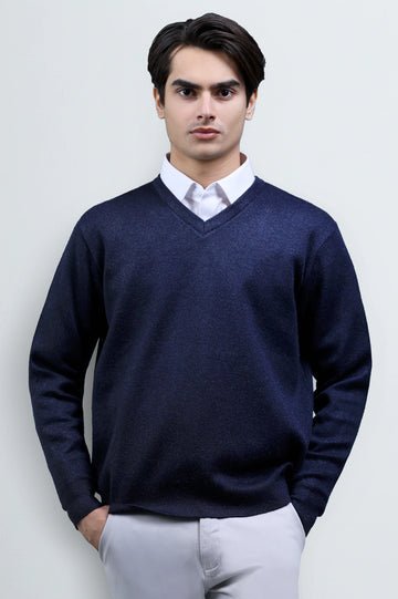 Full-Sleeve V-Neck Sweater