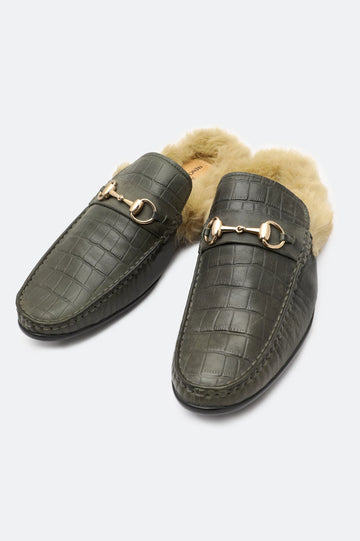 Olive Casual Moccasins Shoes