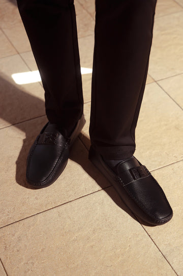 Black Casual Moccassins Shoes
