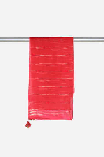 Light Pink Zari Organza Dupatta