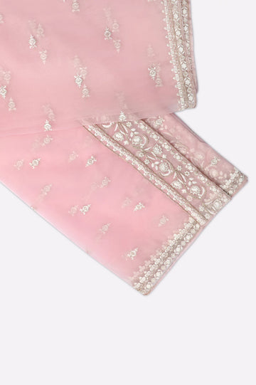 Light Pink Embroidered Dupatta