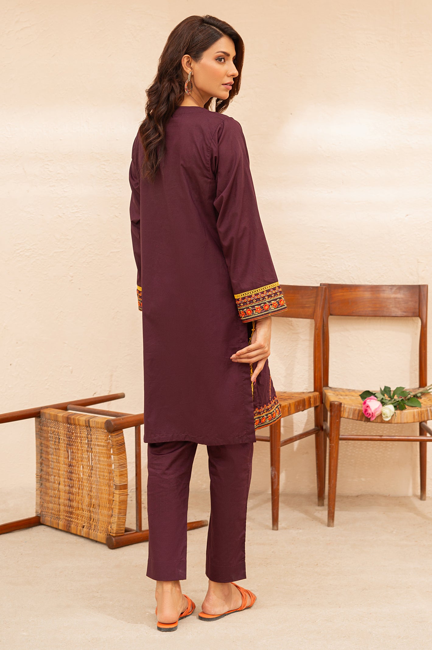 2PC Embroidered Suit From Diners