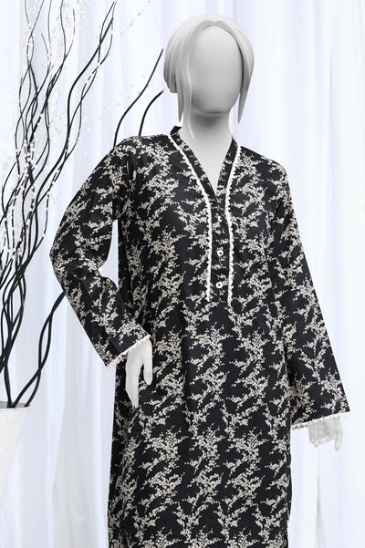 2PC Cambric Printed Black Suit From Diners 2PC Cambric Printed Black Suit From Diners