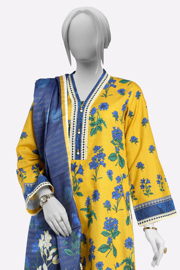 Mustard Printed Kurti With Dupatta From Sohaye By Diners
