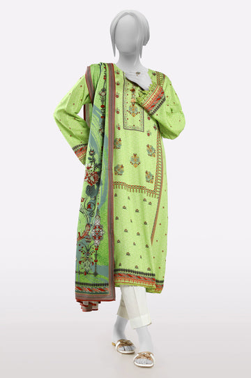 Green Printed Kurti With Dupatta From Sohaye By Diners